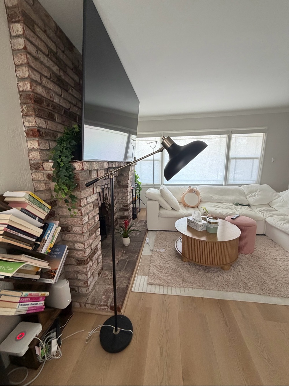 Black Adjustable Floor Lamp - Home Accents